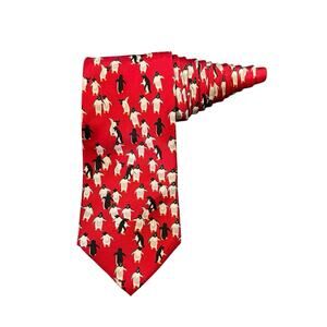 Alynn Neckwear Penguins Animals Vintage Novelty Necktie